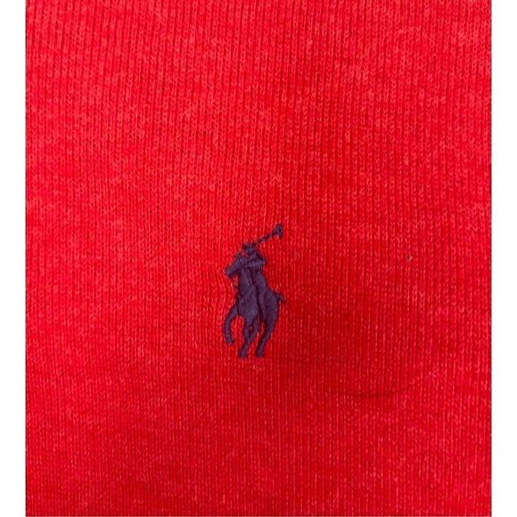 Polo Ralph Lauren Sweater Mens Medium Red 1/4 Zip Mock Neck Pullover Preppy - Picture 4 of 8